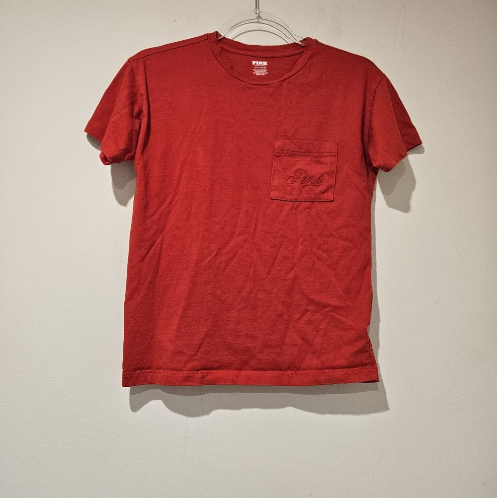PINK Victoria's Secret Red Women's  Short Sleeve Tee, Size Small